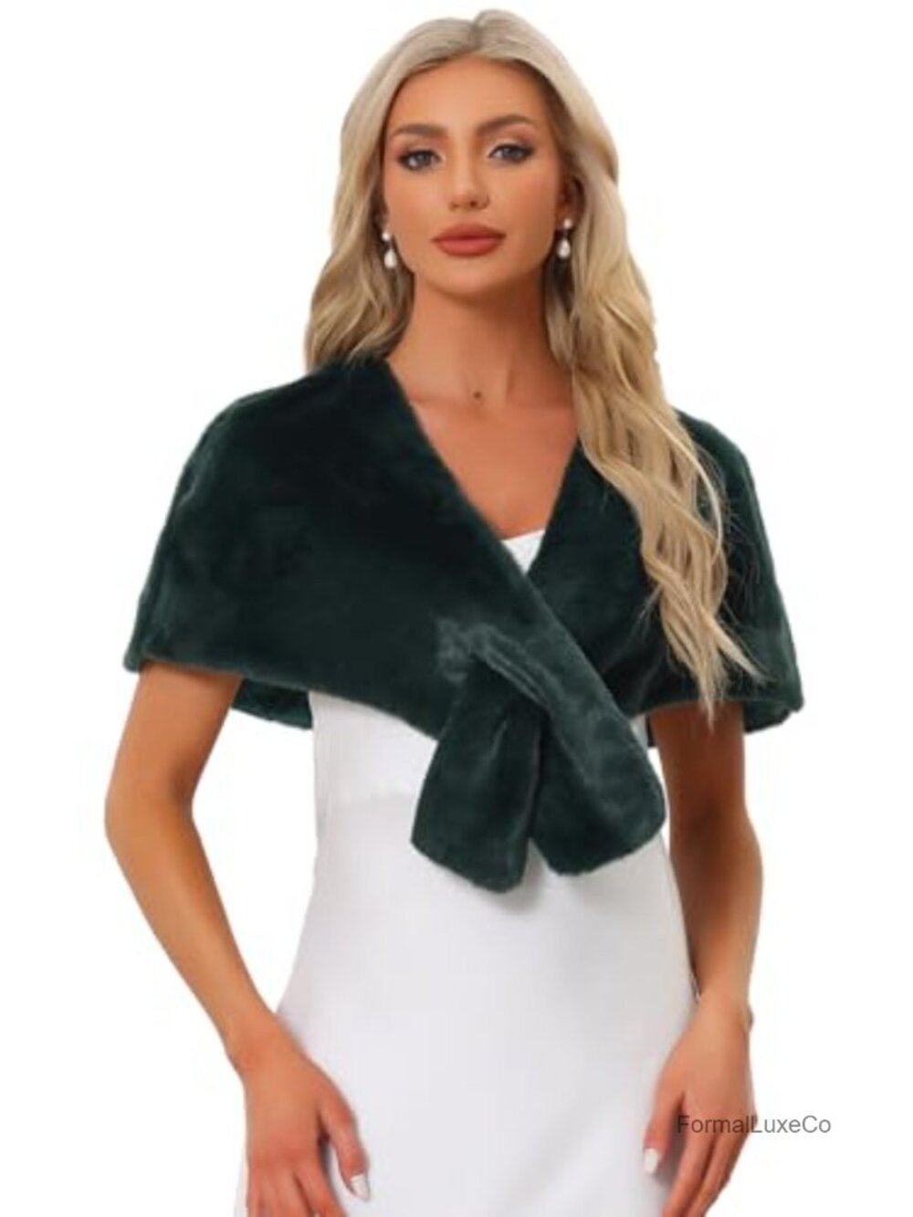 Faux Fur Shawl Wrap Evening Party Wedding Winter Stole